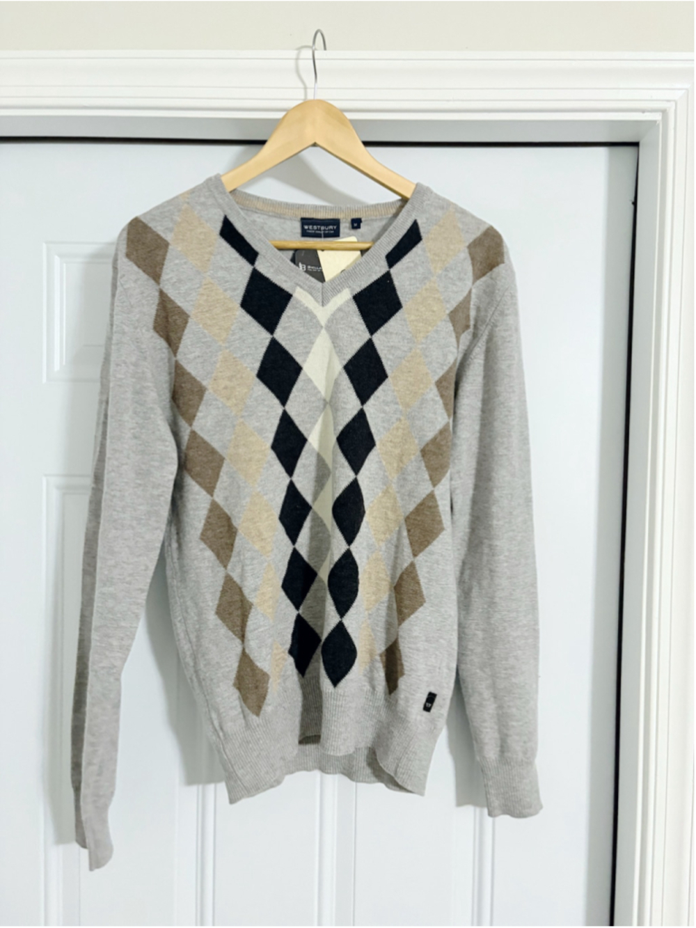 Westbury New Vintage Wool Argyle Sweater